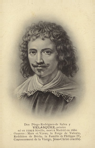 Diego Velasquez, spanyol festő (litho) alkotó: French School