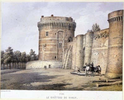 Dinan kastély - litográfia, 19. század vége alkotó: French School