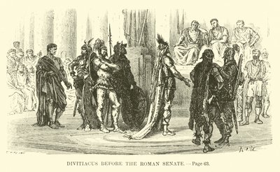 Divitiacus a római szenátus előtt alkotó: French School