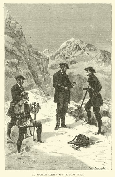 Doktor Lortet a Mont Blanc-on (metszet) alkotó: French School