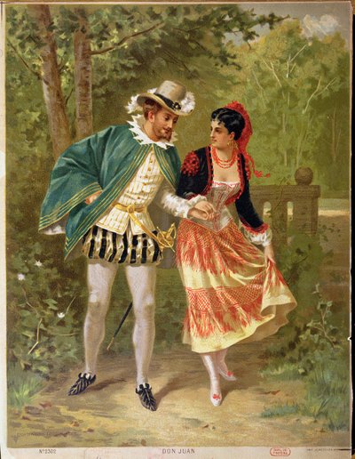 Don Juan, Wolfgang Amadeus Mozart (1756-91) Don Giovanni című operáját illusztráló jelenet, 1879 alkotó: French School
