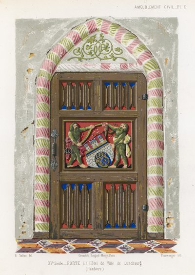 Ajtó a Luneburg városházán alkotó: French School