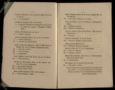 Dupla oldal a Salon des Refuses-ből, 1863 alkotó: French School