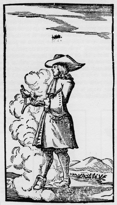 Dowser eltérítő jósbottal – Rhabdomancie – A baguette magyarázata „” La Physique okkult, ou Treat de la baguette divinatoire” – Párizs 1693, Vallemont abbé (Pierre Le Lorrain) fizikusa, numizmatája és francia irodalma. alkotó: French School