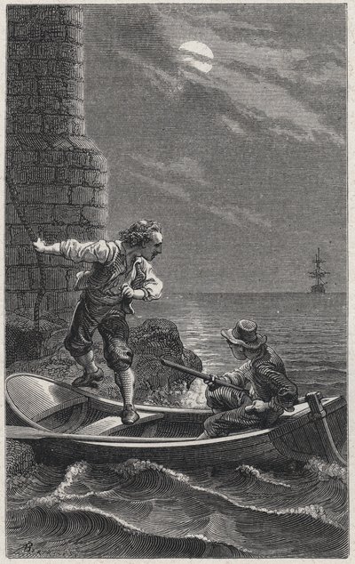 Duguay-Trouins Menekülés az angol fogságból alkotó: French School