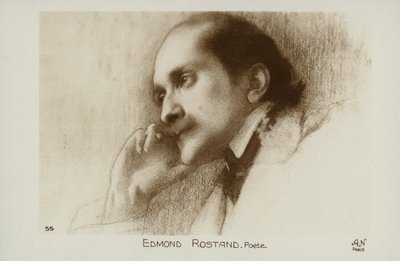 Edmond Rostand (1868-1918), francia költő és drámaíró (litho) alkotó: French School