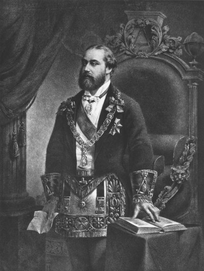 Edward (1841-1910) walesi herceg, később VII. Edward, mint a szabadkőművesség nagymestere, 1884 alkotó: French School