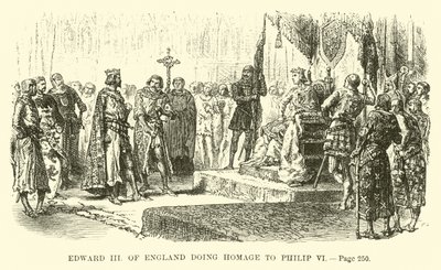 Az angol III. Edward VI. Fülöp előtt tiszteleg alkotó: French School