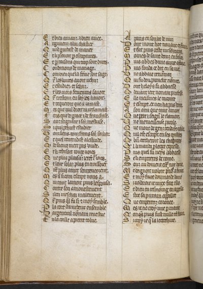 Egerton MS 881 f.65v, Guillaume de Lorris és Jean de Meun, Roman de la Rose (vellum) alkotó: French School
