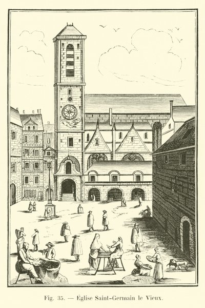 A régi Saint-Germain-templom alkotó: French School