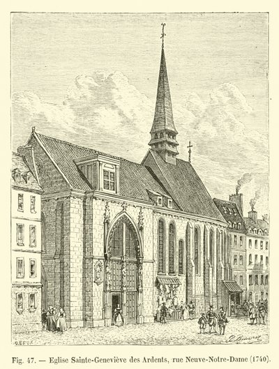 Sainte-Genevieve des Ardents templom, rue Neuve-Notre-Dame, 1704 alkotó: French School
