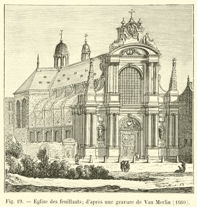 Feuillants templom; Van Merlin metszete után, 1660 alkotó: French School