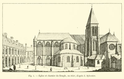 A templom temploma és kápolnája, 1650-ben; miután én Sylvester alkotó: French School