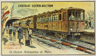 Elektromos metróvonat (chromolitho) alkotó: French School