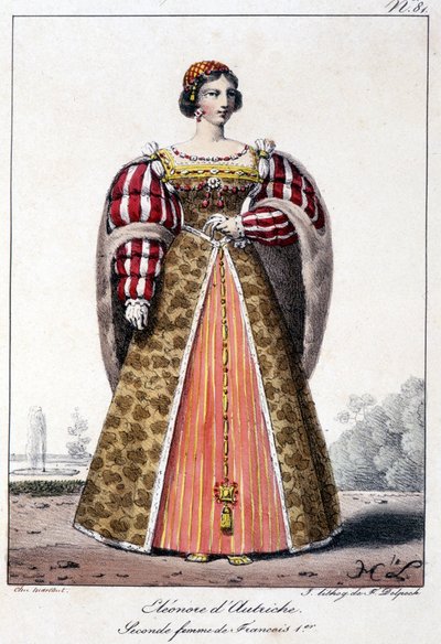 Ausztriai Eleonore (1498/1558), Spanyolország csecsemője, Manoel portugál király felesége és I. Ferenc francia király második felesége. alkotó: French School