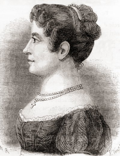 Élisa Garnerin, a "Les Merveilles de la Science" című, 1870 körül megjelent kötetből (litográfia). alkotó: French School