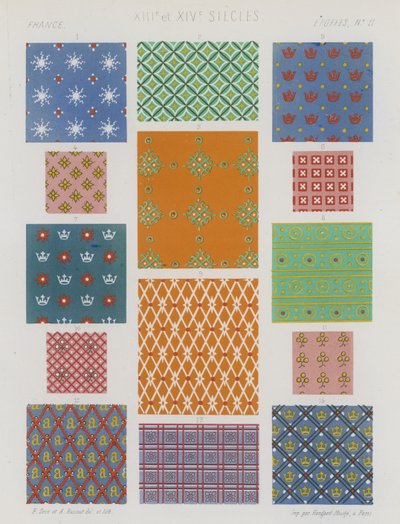 Hímzett szövetek a 13. és 14. századi Franciaországból alkotó: French School