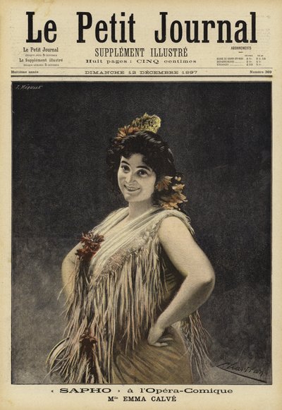 Emma Calve Sapphóban a párizsi Opera-Comique-ban alkotó: French School