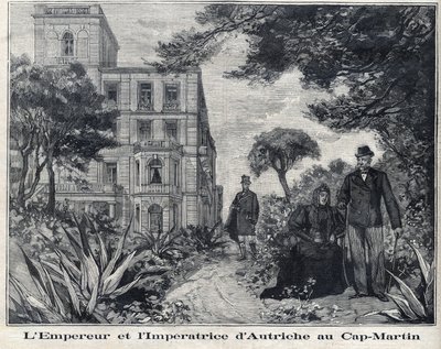 I. Francois József osztrák császár (1830-1916) és Elisabeth Amelie, Wittelsbachból, Sissi néven ismert osztrák császár (1837-1898) a Provence-Alpes-Côte d