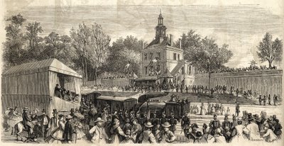 Enghien-les-Bains-Montmorency-vonal – A Montmorency-i Enghien-vasút megnyitása, június 30. alkotó: French School