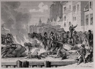 English goods sold or brulees because of the continental blockade imposed on Great Britain by Napoleon alkotó: French School