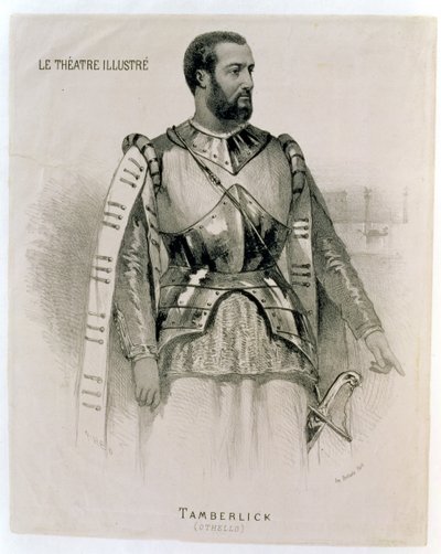 Enrico Tamberlick Othello szerepében, az Illusztrált Színházból alkotó: French School