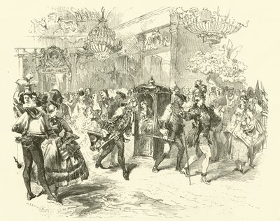 Madame Dubarry bejárata (metszet) alkotó: French School