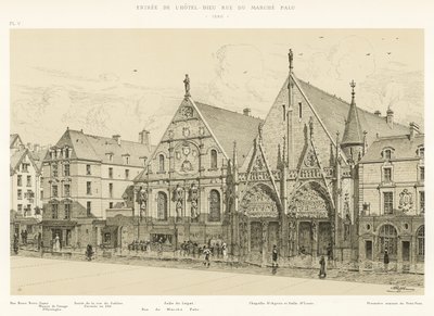 A Hotel-Dieu rue du Marche Palu bejárata, 1590 alkotó: French School