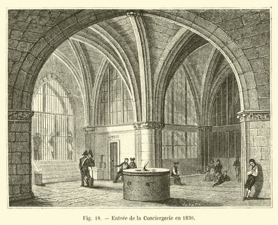A Conciergerie bejárata 1830-ban alkotó: French School