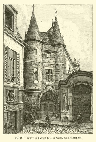 Az egykori Hôtel de Guise, rue des Archives bejárata alkotó: French School
