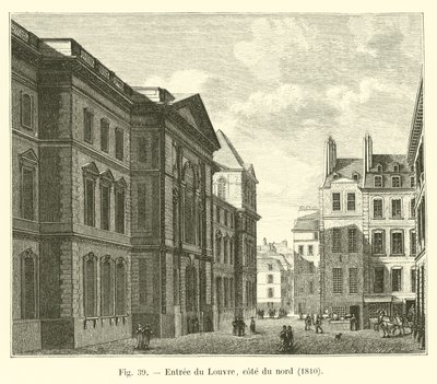A Louvre bejárata, északi oldal, 1810 alkotó: French School