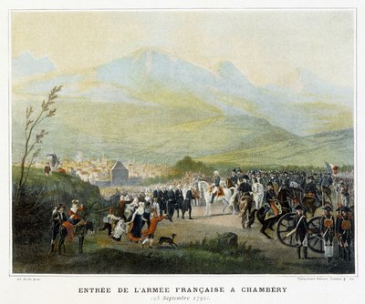 A francia hadsereg bevonulása Chamberyben, szeptember 25 alkotó: French School