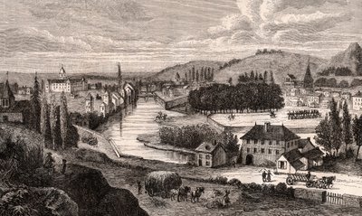 Epinal - Lorraine - metszet V.A. Malt-Brown „La France illustrée: földrajz, történelem, statisztikai igazgatás” c. 1884 alkotó: French School