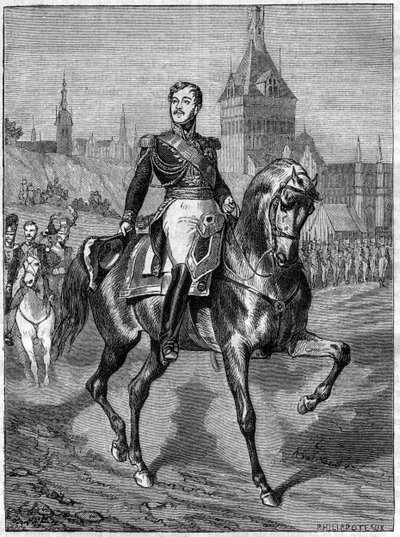 Jean Rapp tábornok (1771-1821) lovas portréja - Jean comte Rapp Francais tábornok (1772 -1821) - Adolphe Thiers „A birodalom története a konzulátus történetét követve” című könyvében -1879 - magángyűjtemény alkotó: French School