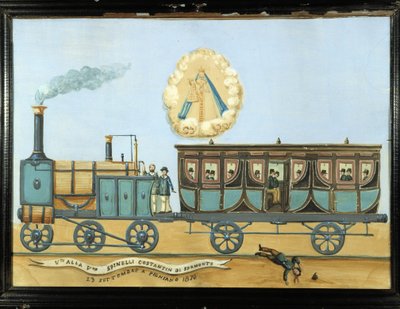Ex-voto valakinek, aki leesett a vonatról – Notre-Dame de Laghet alkotó: French School