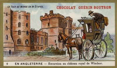 Kirándulás Windsor királyi kastélyába, Angliába (chromolitho) alkotó: French School