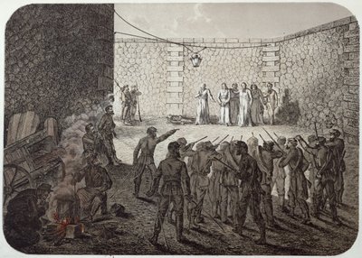 Túszok kivégzése a kommün idején, 1871 alkotó: French School