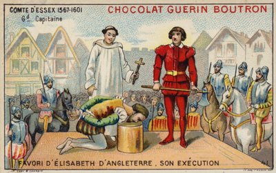 Essex grófjának kivégzése (chromolitho) alkotó: French School