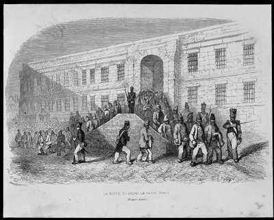 Reggeli kilépés a bresti börtönből – a Les Bagnes-ben: történelem, típusok, erkölcsök, rejtély, Maurice Alhoy és Gustave Havard alkotó: French School