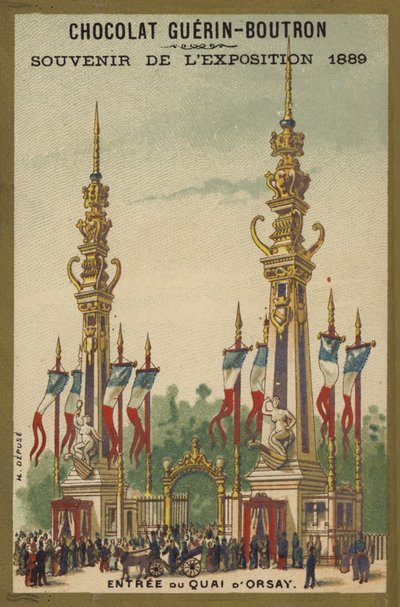 Kiállítás 1889 - Csokoládé szuvenír alkotó: French School