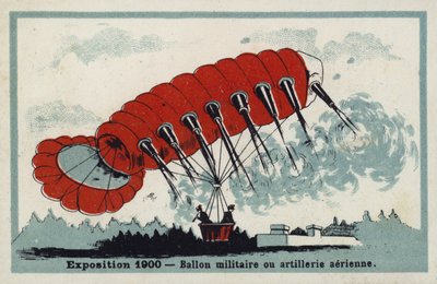 Kiállítás 1900 - katonai léggömb vagy légi tüzérség alkotó: French School