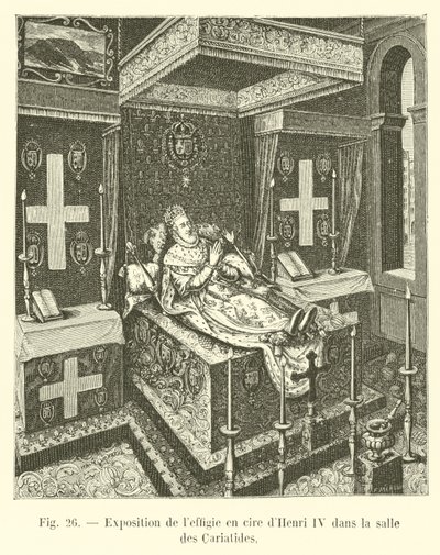 Henrik viaszképének kiállítása a Salle des Cariatidesben alkotó: French School