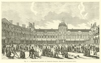 A francia ipar termékeinek kiállítása a Louvre udvarán, 1801 alkotó: French School