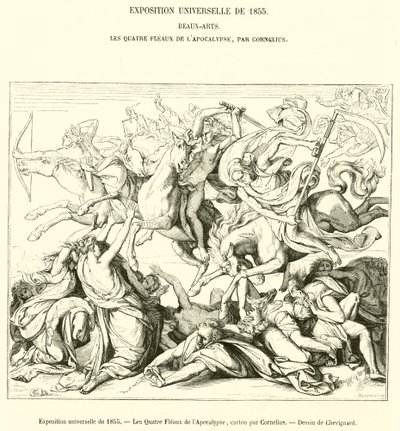 1855. évi egyetemes kiállítás, Az Apokalipszis négy csapása (metszet) alkotó: French School