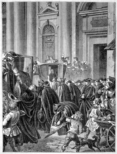 A jezsuiták kiűzése (1764) – Henri Martin „Histoire de France populaire” című könyvében alkotó: French School