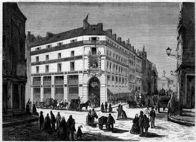 A párizsi Grand Conde új üzleteinek külső képe, április 8-án avatták fel alkotó: French School