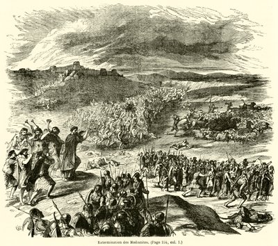 Extermination des Madianites (metszet) alkotó: French School