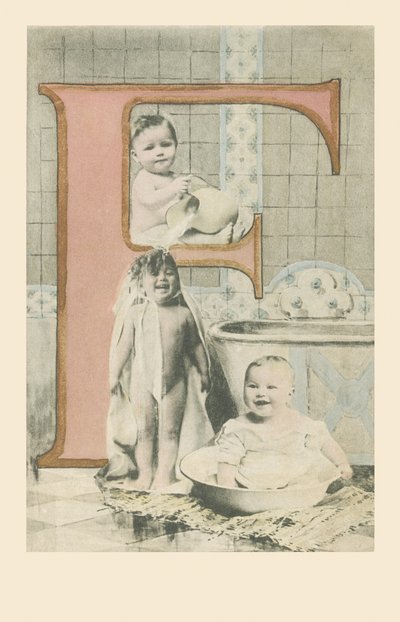 F: Három baba a fürdőszobában alkotó: French School