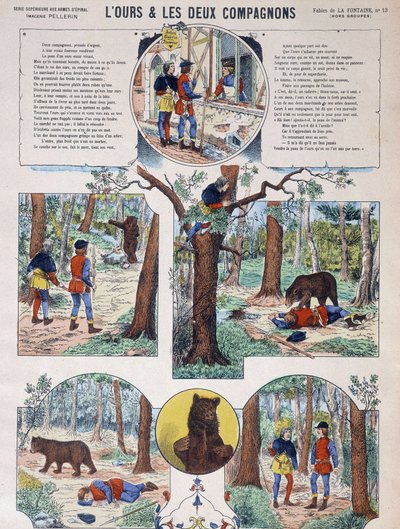 La Fontaine meséje: A medve és a két társ - Image d