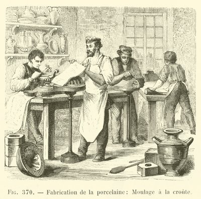Porcelán gyártás, kéregformázás (gravírozás) alkotó: French School